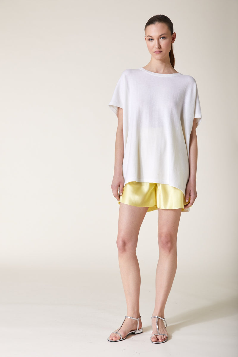 VICTORY – Cashmere Knit Shirt White