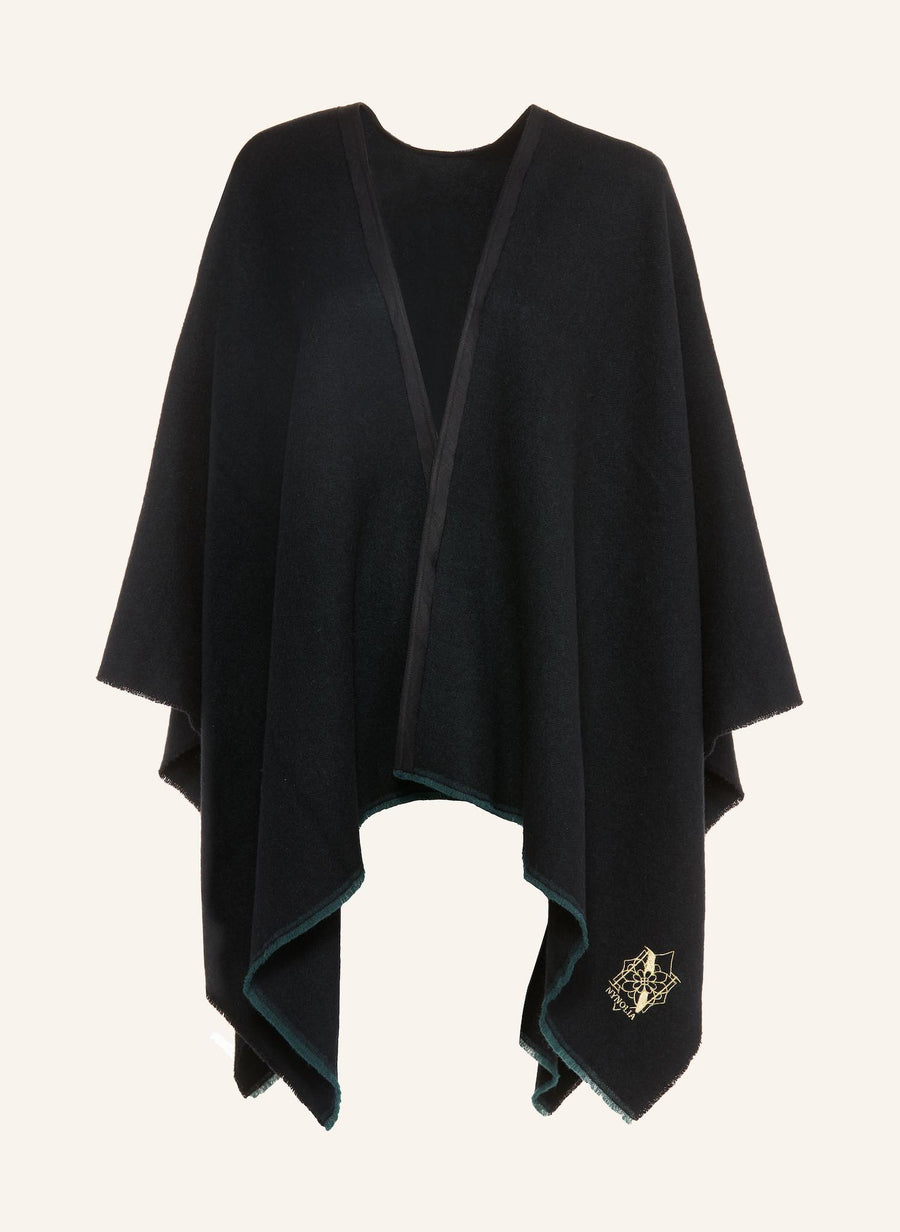 ADALIA Cashmere Cape — Black - Black