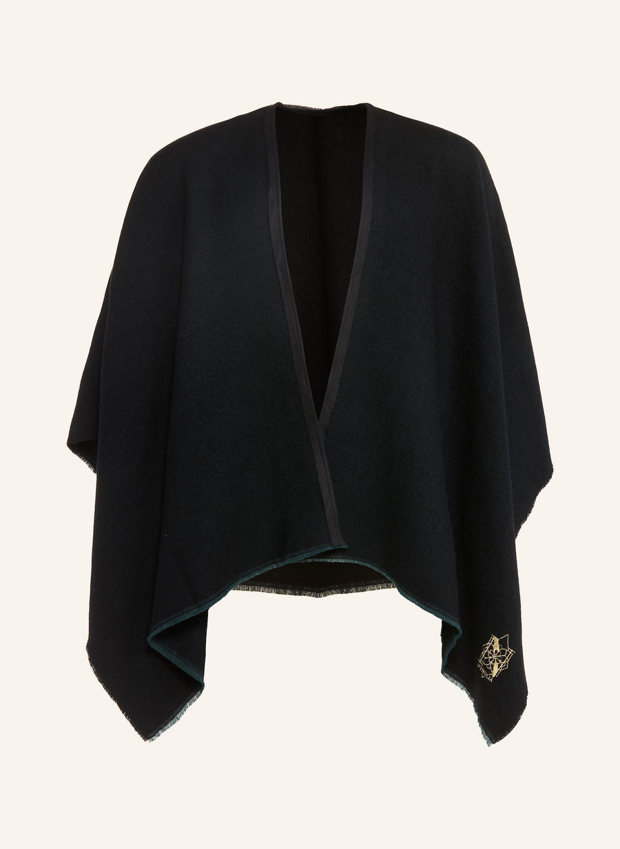 ADALIA Cashmere Cape — Black - Black