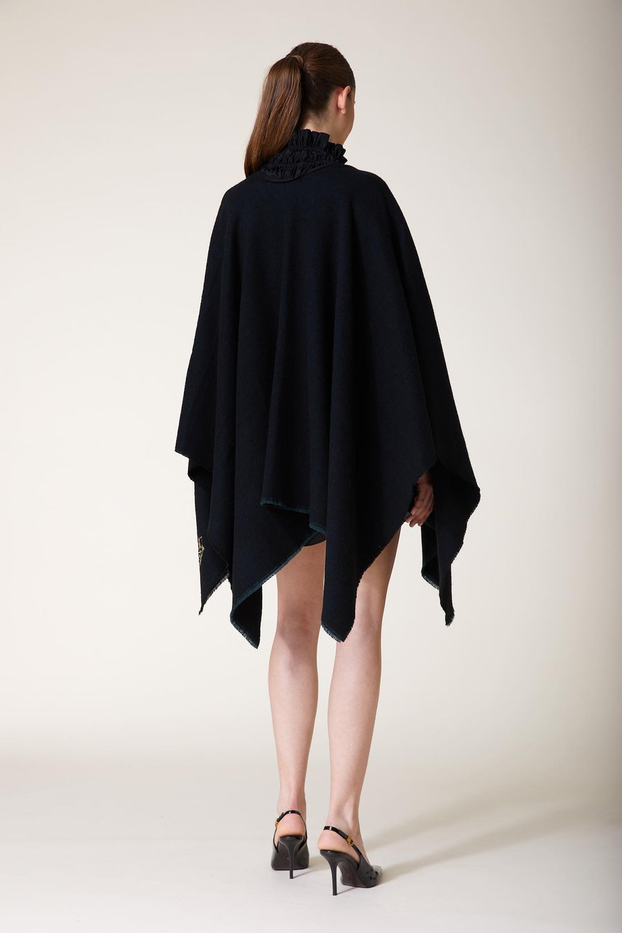 ADALIA Cashmere Cape — Black - Black