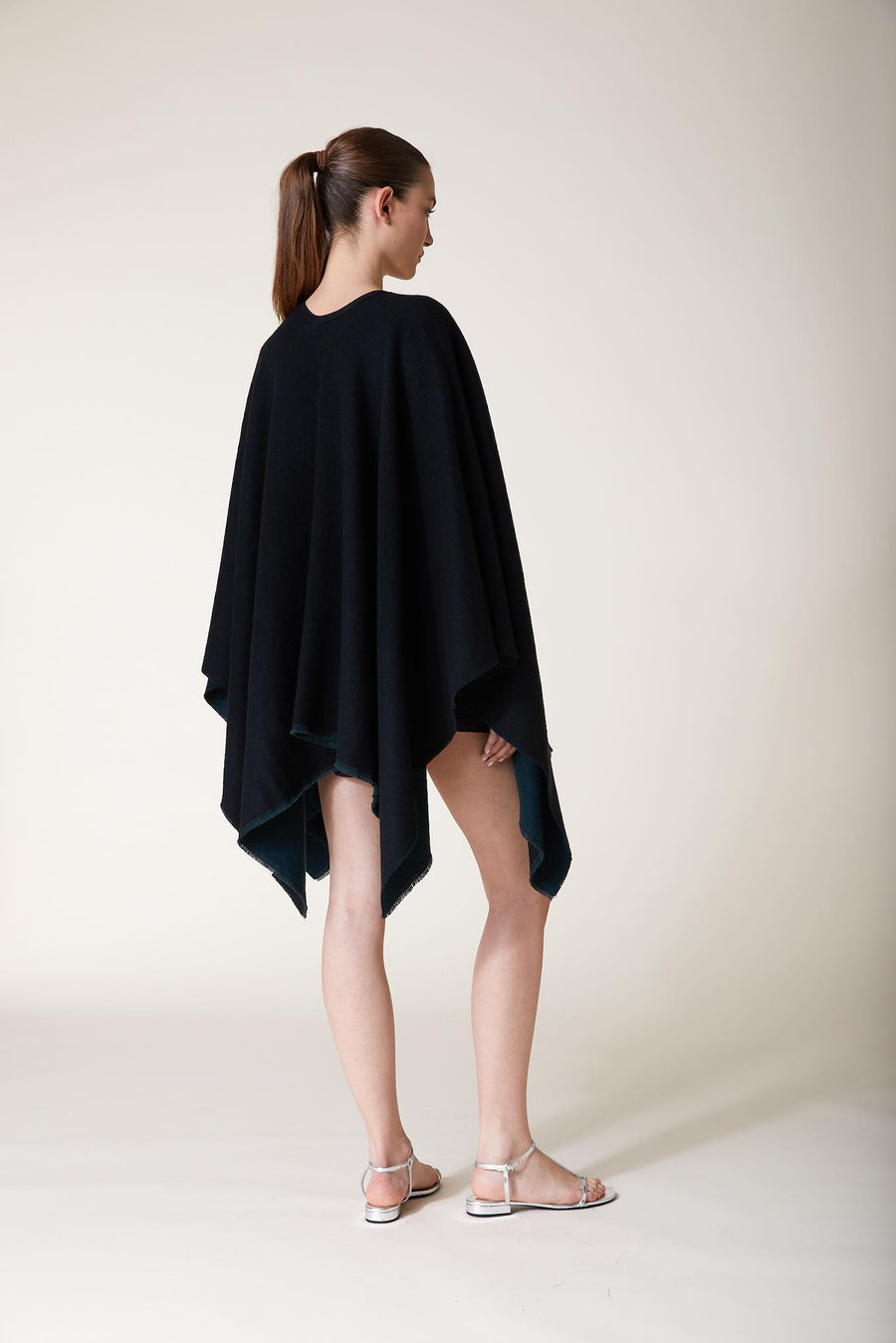 ADALIA Cape — Black – Forest Green