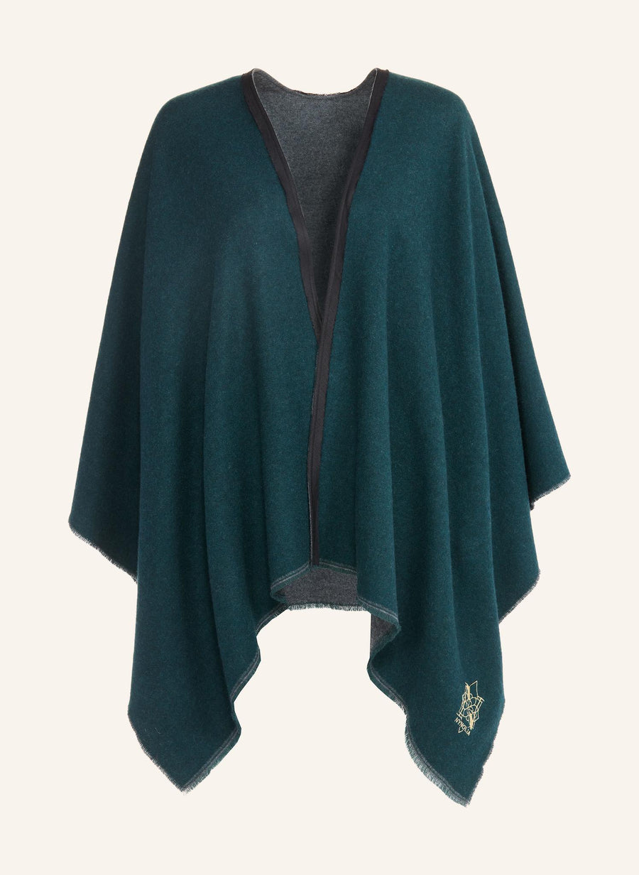 ADALIA Cape — Forest Green – Grey