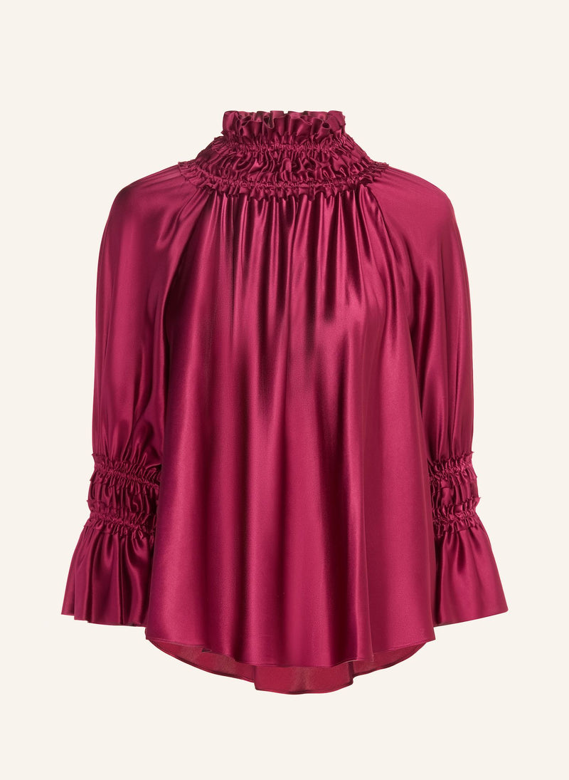 KALI Blouse — Wine Red